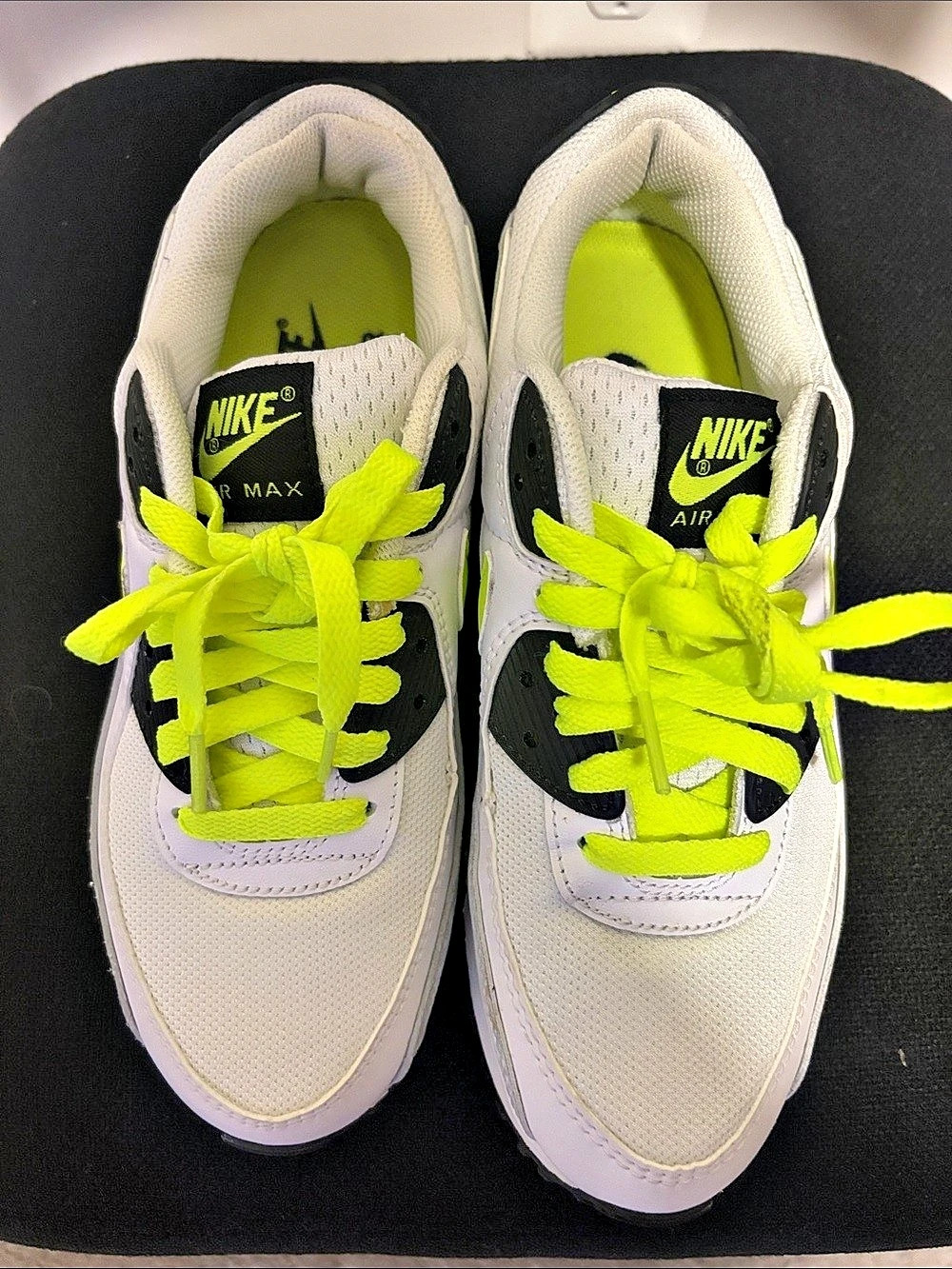 Nike Air Max 90 "Cyber" Sneakers in White & Green